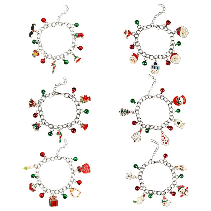 Santa Bell Enamel Bracelets