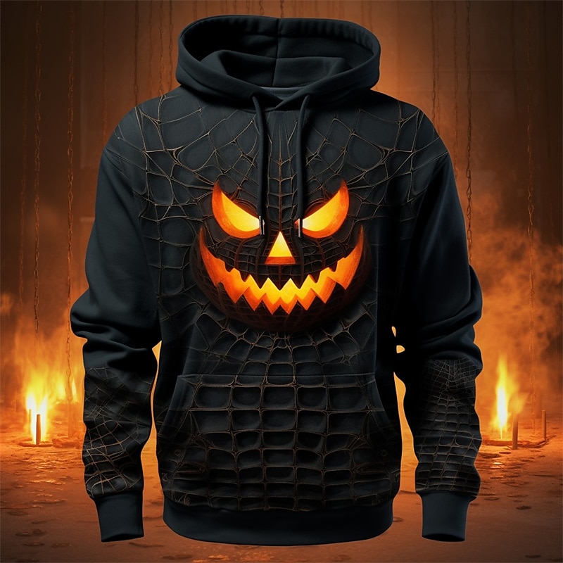 Halloween Pumpkin Face 3D Hoodie