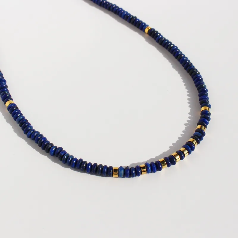 Elegant Blue Beaded Necklace