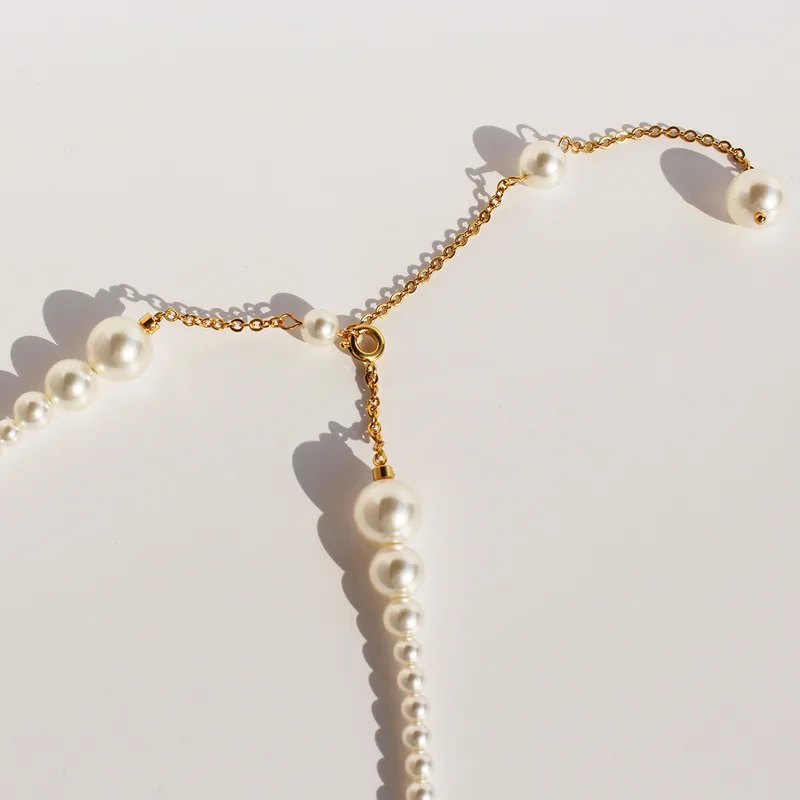 Elegant Faux Pearl Gradient Necklace