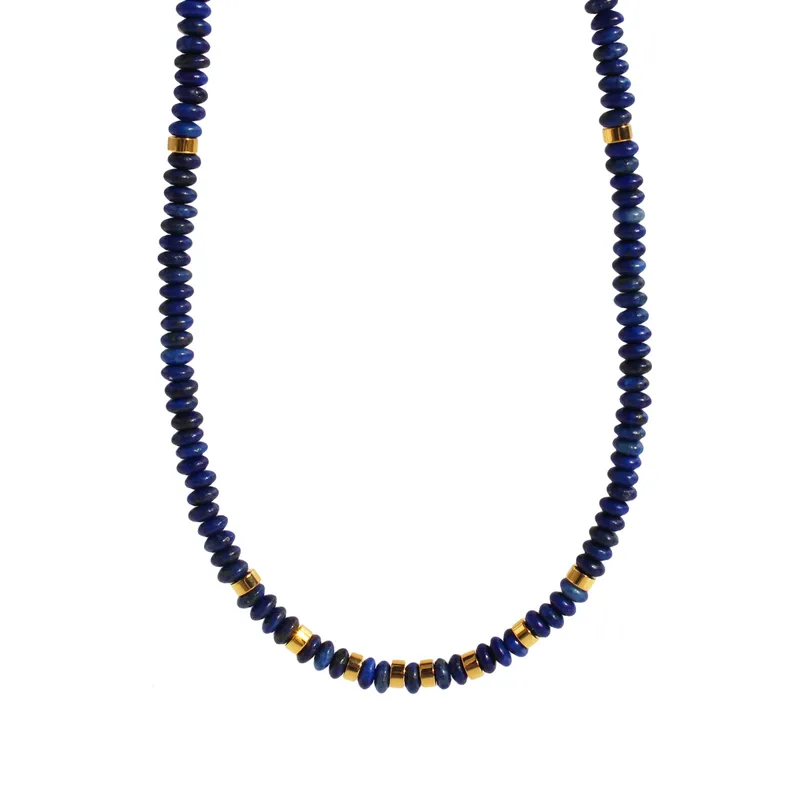 Elegant Blue Beaded Necklace