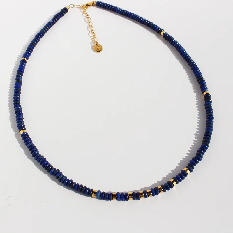 Elegant Blue Beaded Necklace
