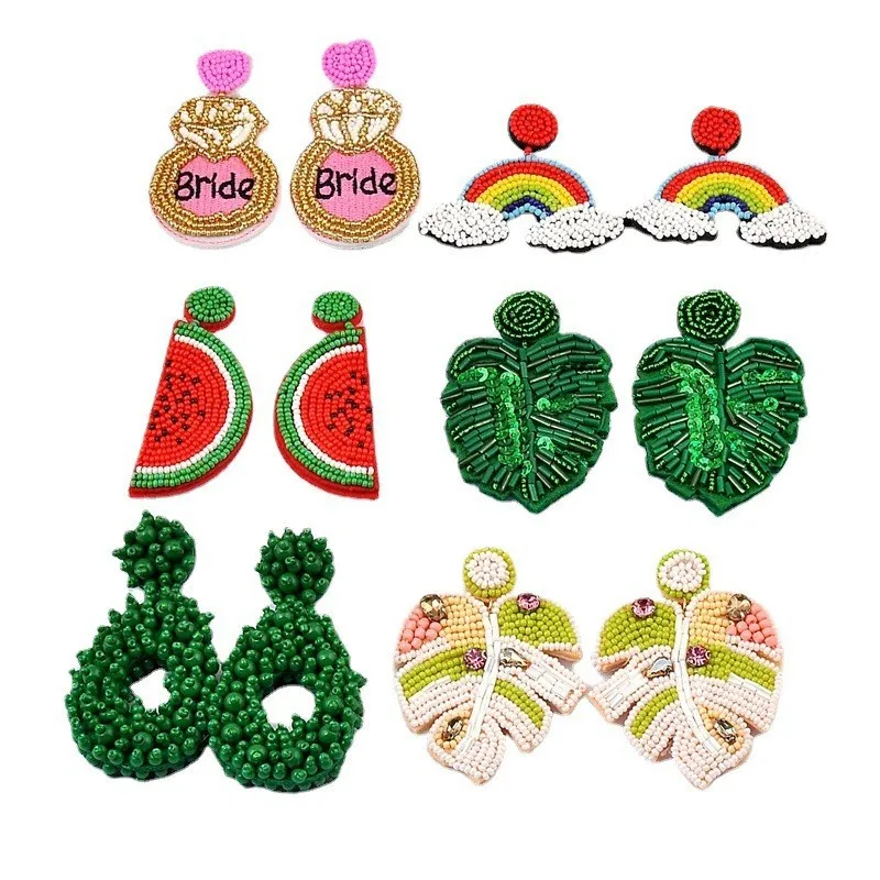 Bohemian Beaded Drop Earrings