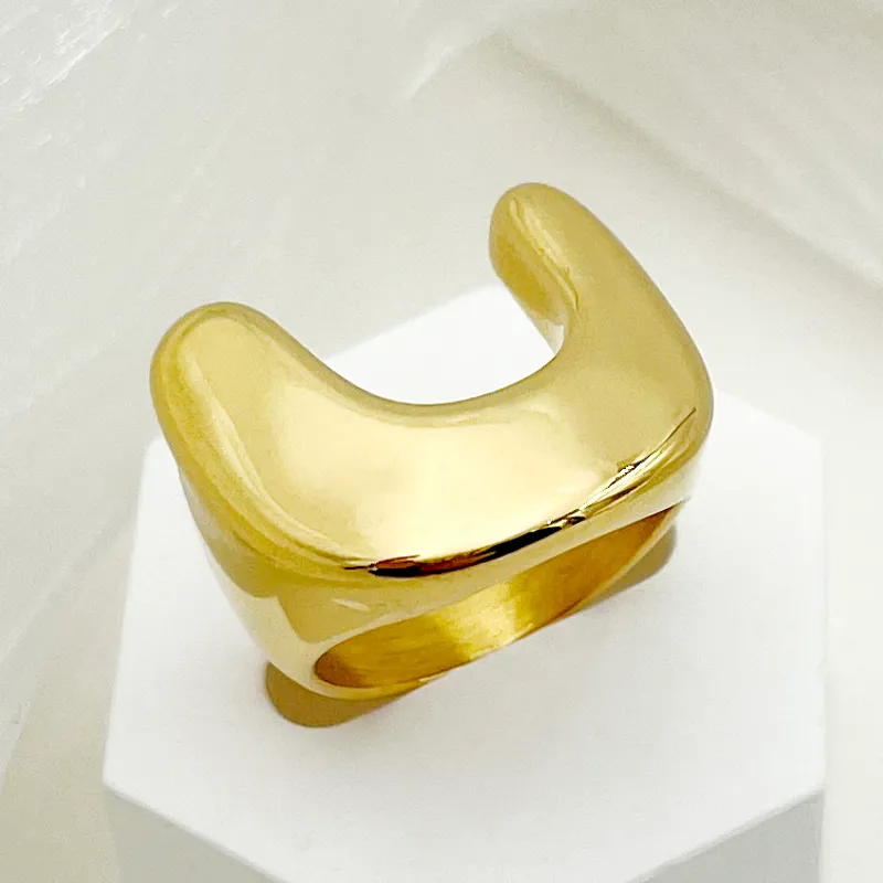 U Shape Gold Plated Rings