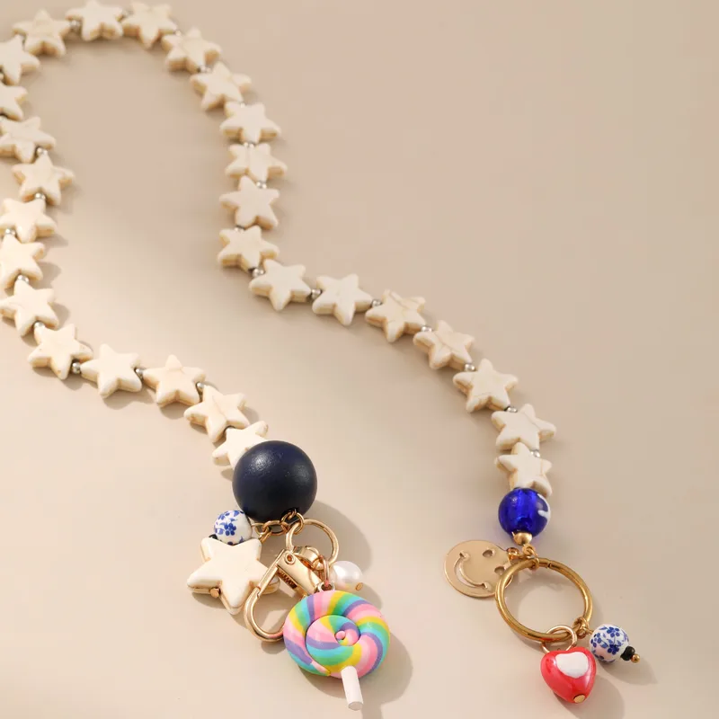 Charming Star And Charm Pendant Necklace