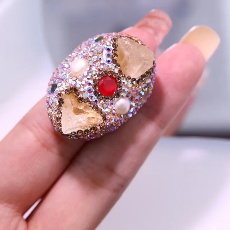 Wedding Irregular Natural Stone Agate Ring