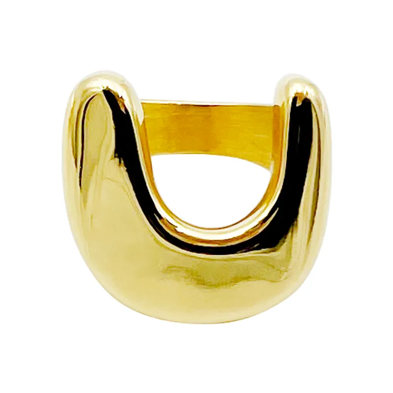 U Shape Gold Plated Rings