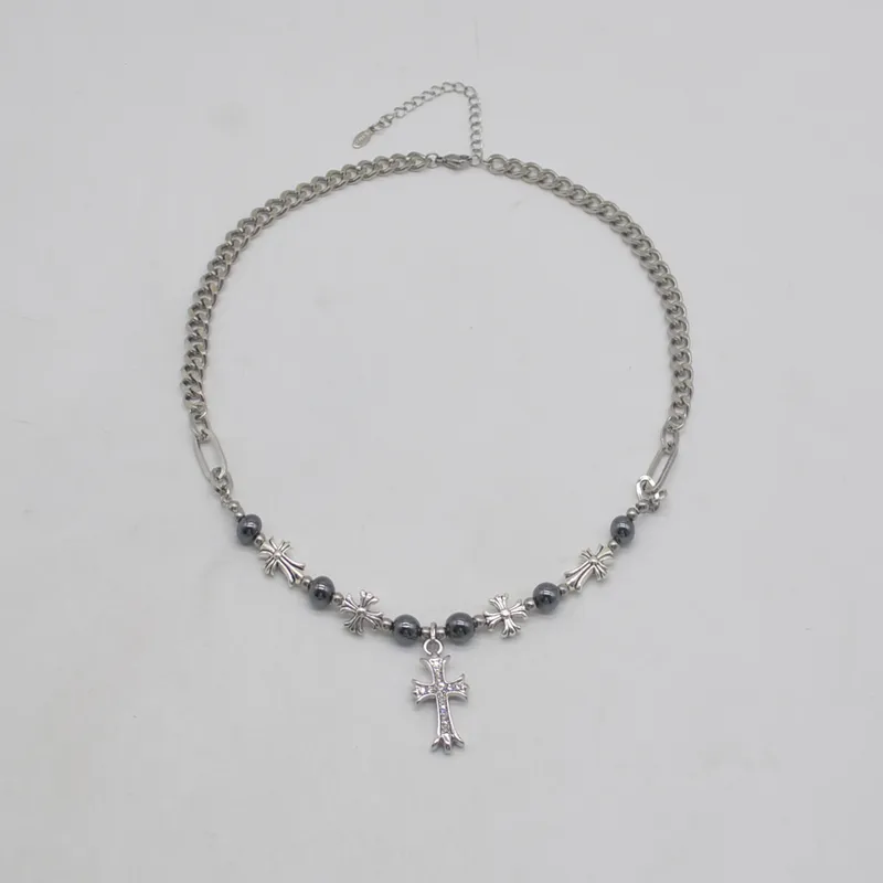 Stylish Cross Pendant Alloy Necklace