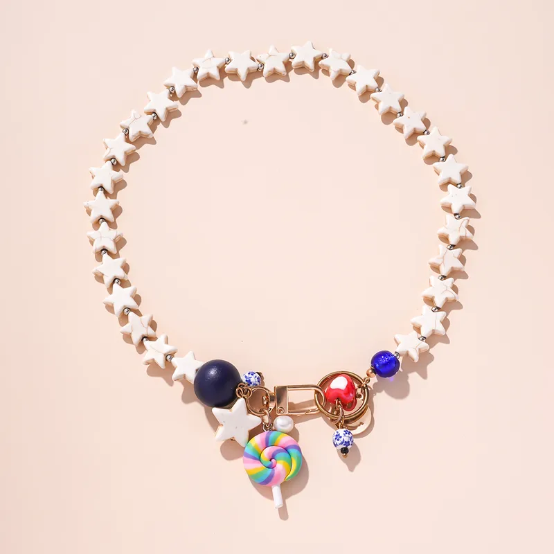 Charming Star And Charm Pendant Necklace